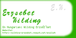 erzsebet wilding business card